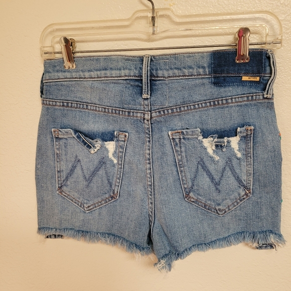 Mother Embroidered Dutchie Chew Shorts - Picture 5 of 8